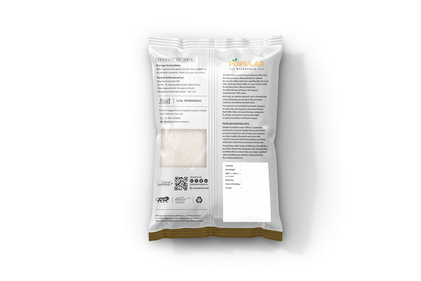 Essentials Premium Bullet Wada Kolam Rice