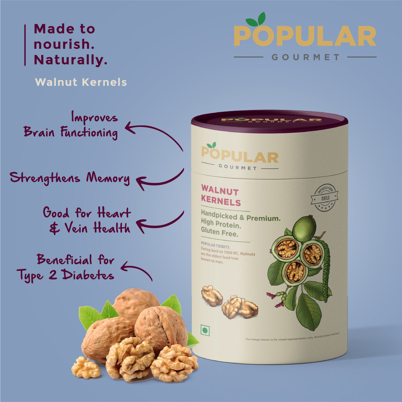 Exotic Chillean Walnut Kernels (Akhrot)