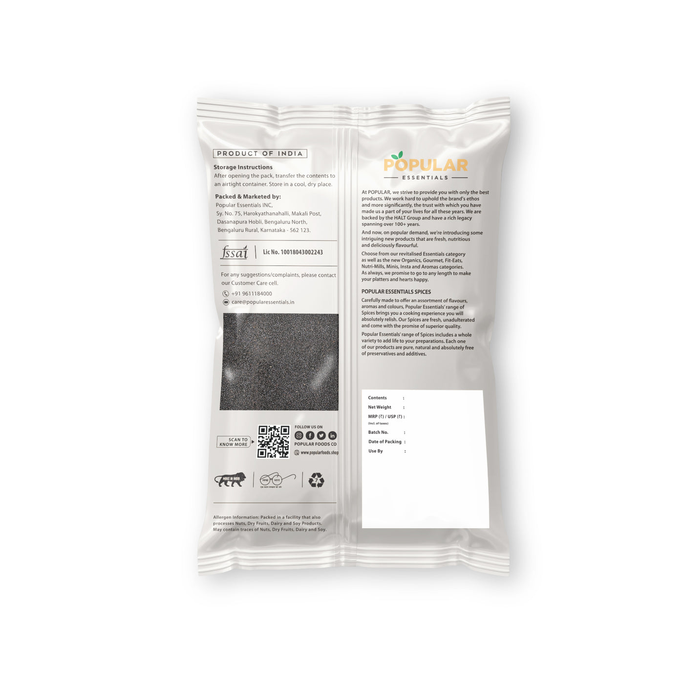 Essentials Sabja Seeds (Basil)