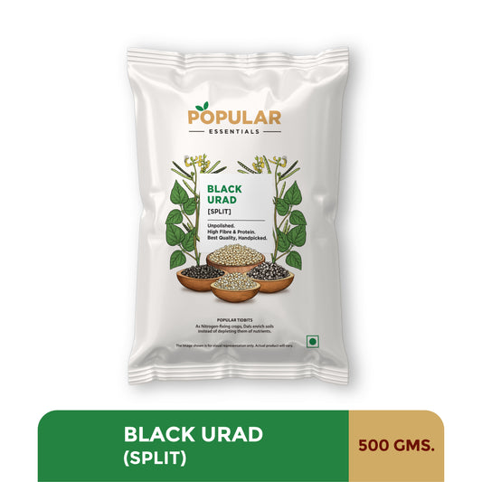 Essentials Black Urad Chilka (Black Lentil)