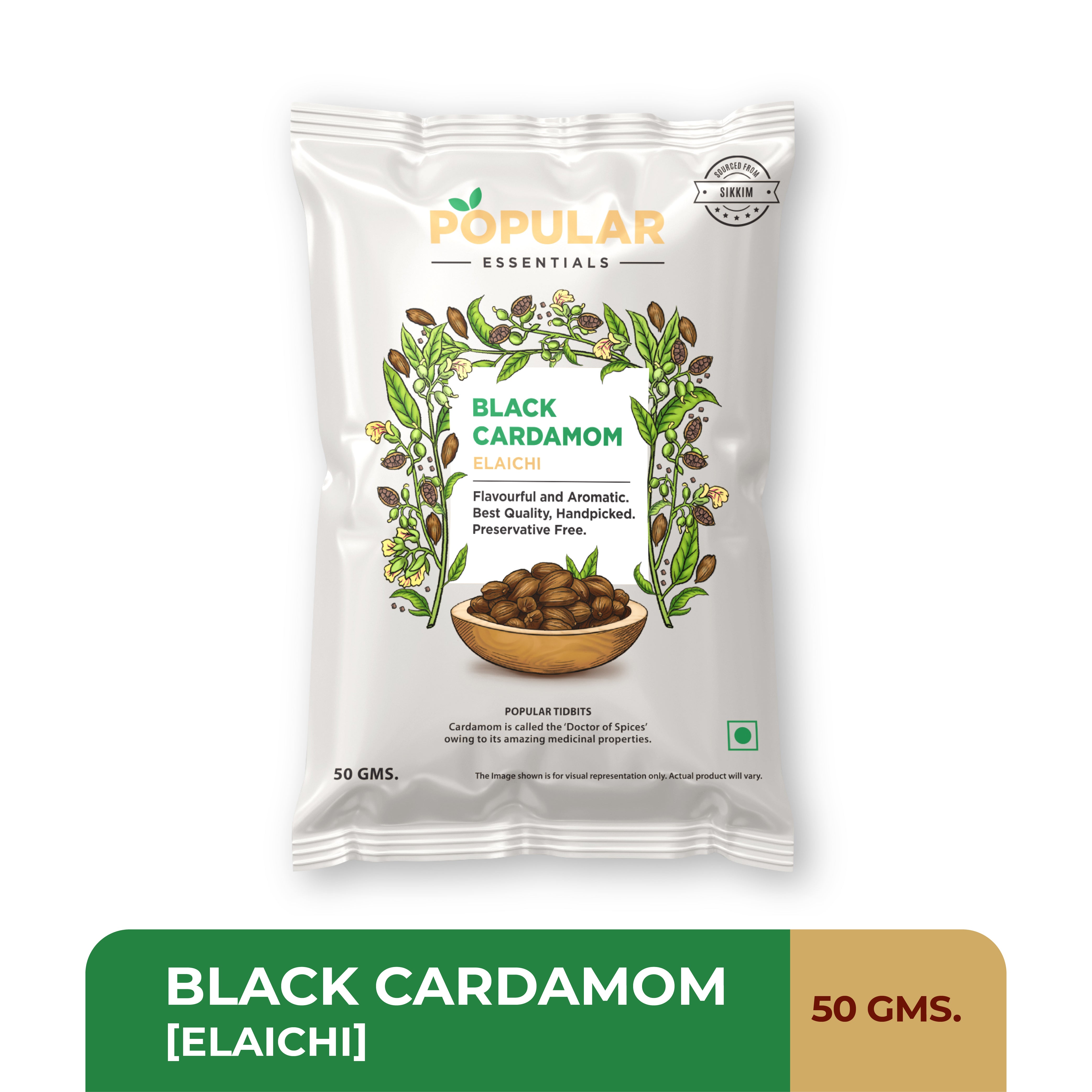 Popular Essentials Black Cardamom