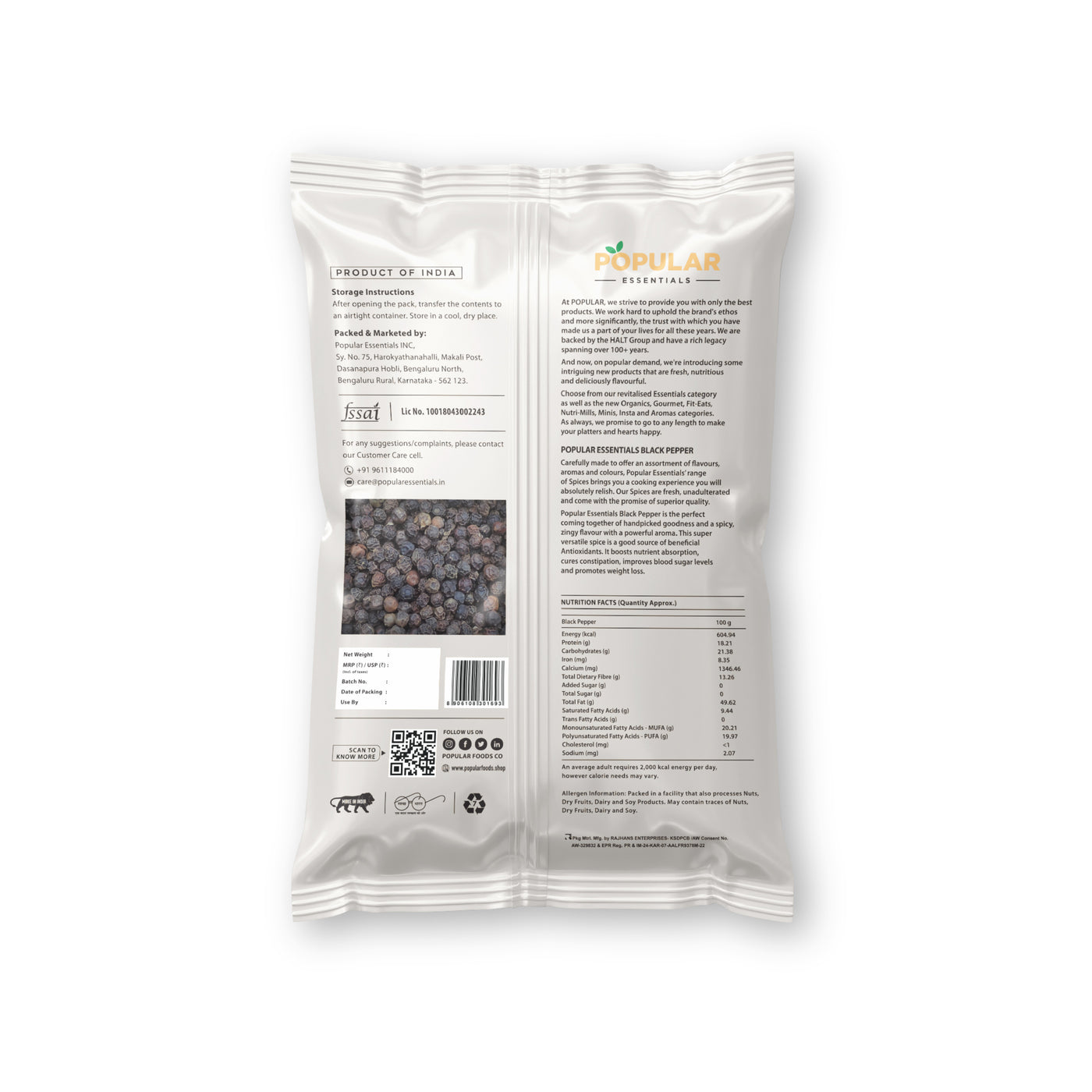 Essentials Black Pepper (Kali Mirch)