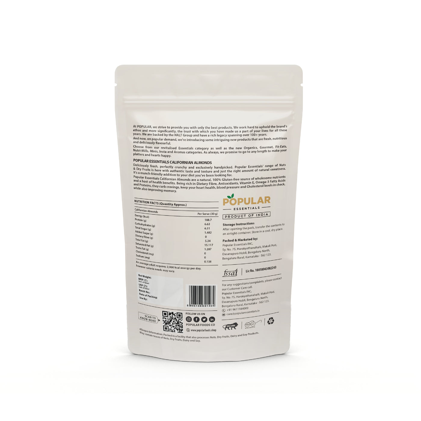 Essentials Californian Almonds (Badam)