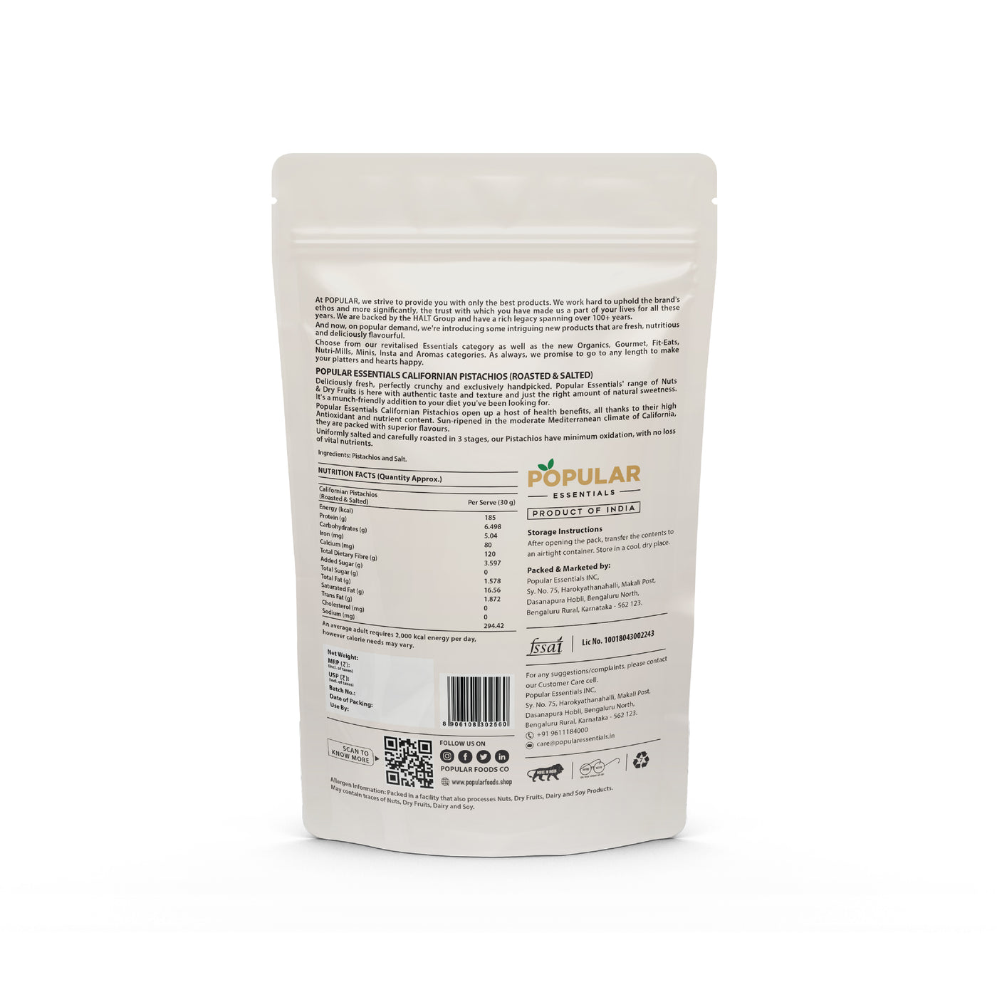 Essentials Californian Pistachio Roasted & Salted