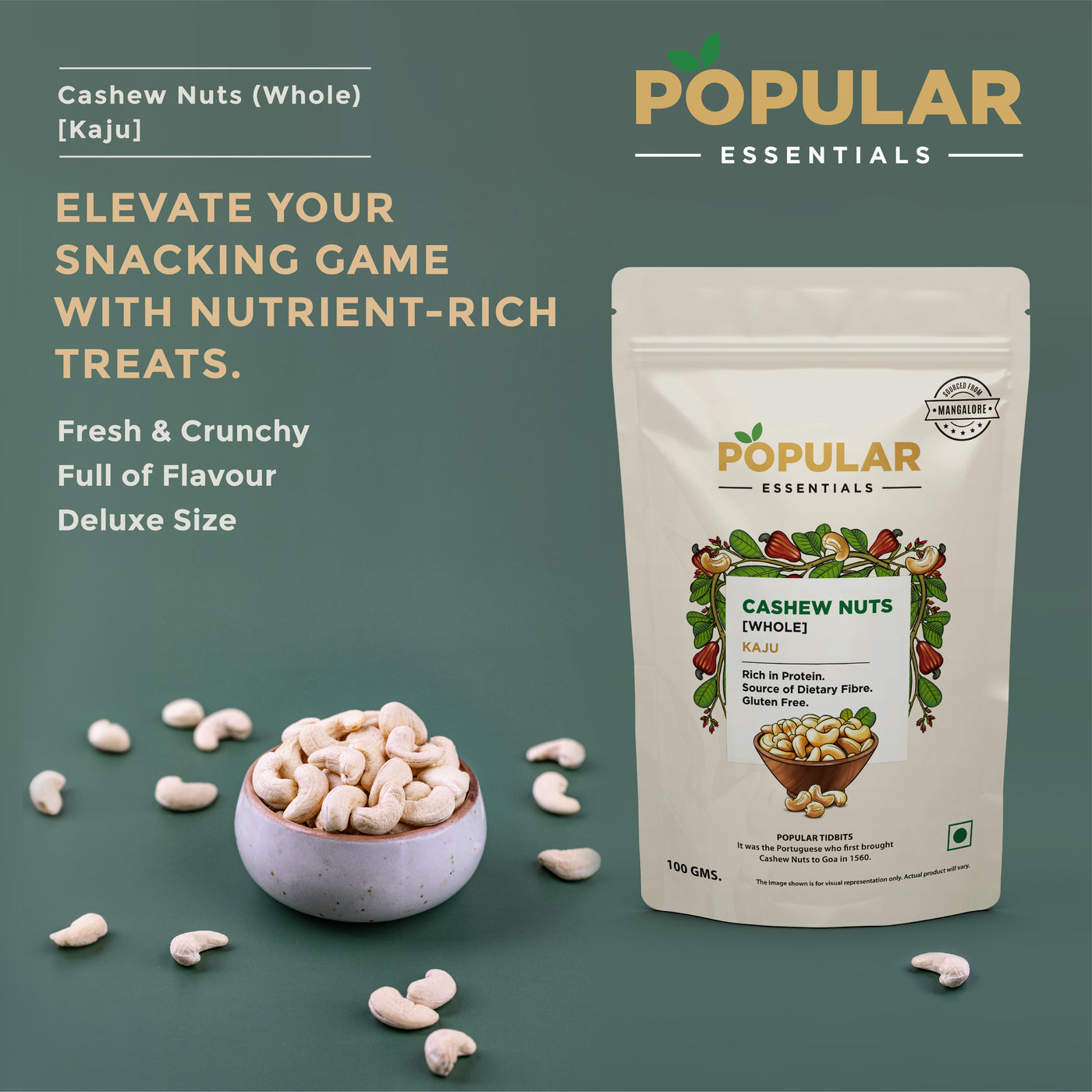 Essentials Cashews Whole