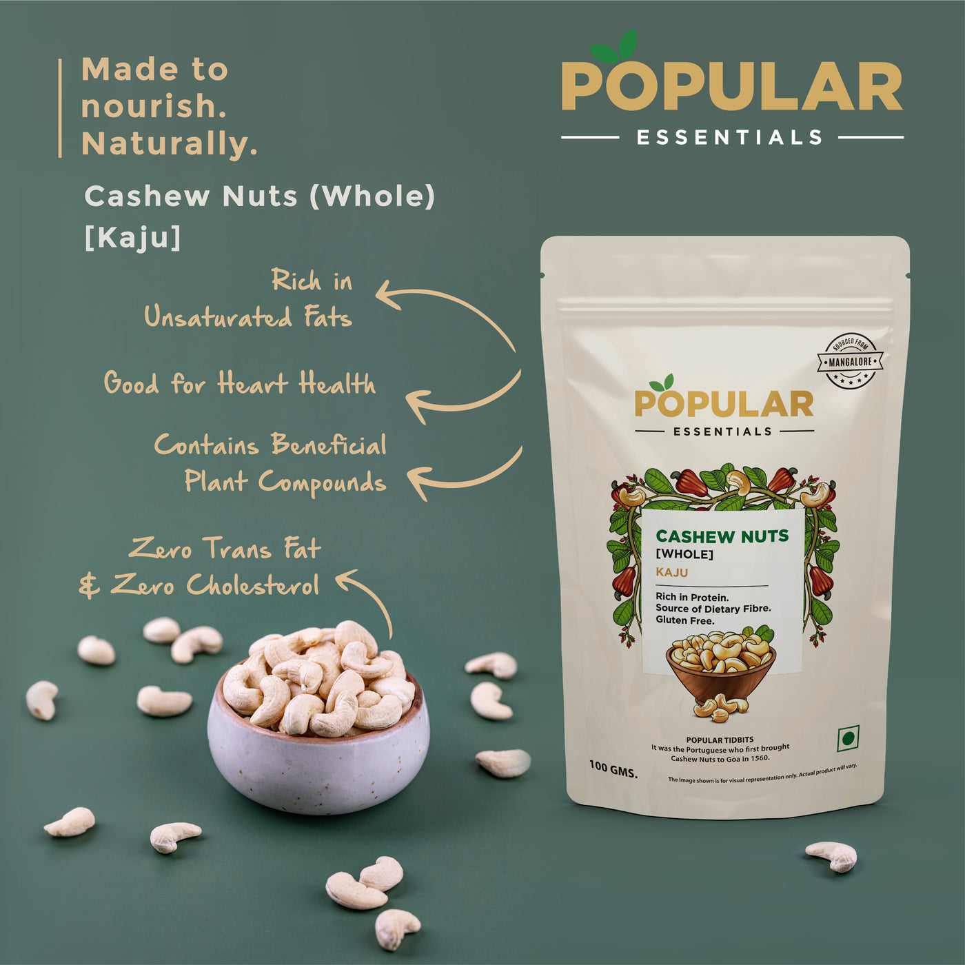 Essentials Cashews Whole