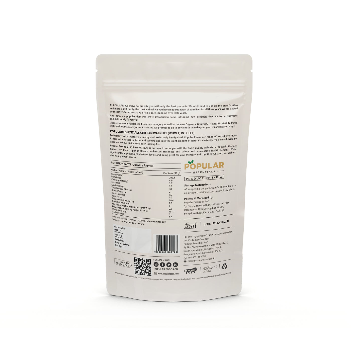 Essentials Chillean Walnut In-Shell