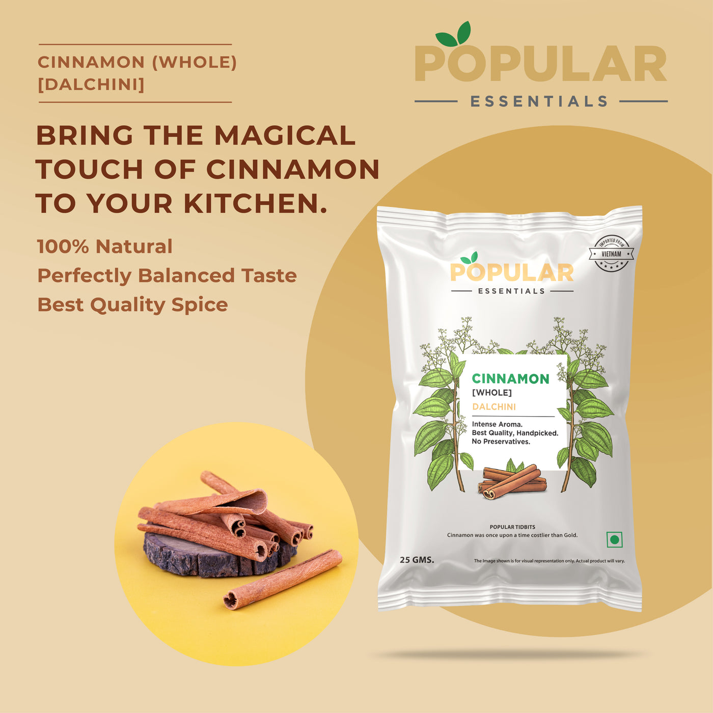 Essentials Cinnamon Whole Stick (Dalchini)