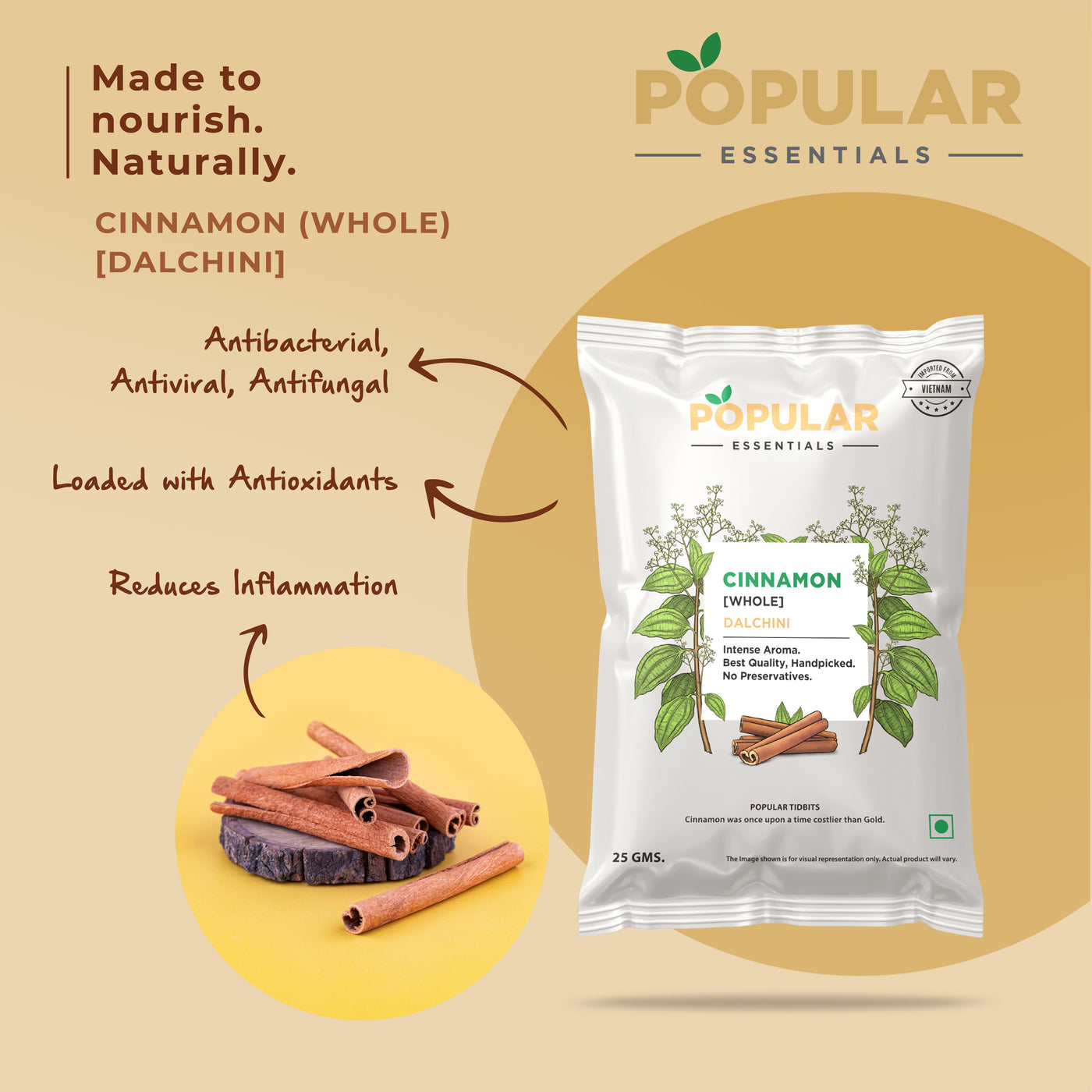 Essentials Cinnamon Whole Stick (Dalchini)