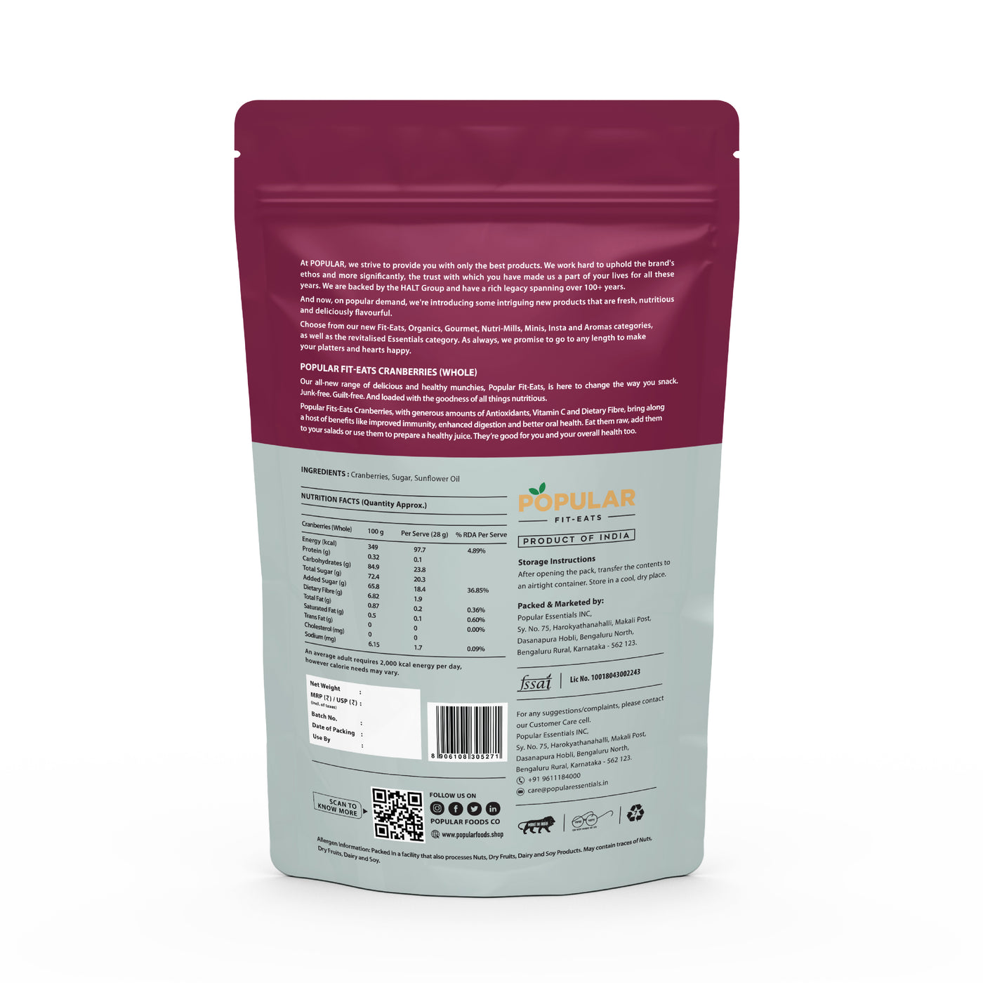 Fit Eats Whole Cranberry