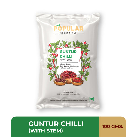 Essentials Guntur Chilli (With Stem)