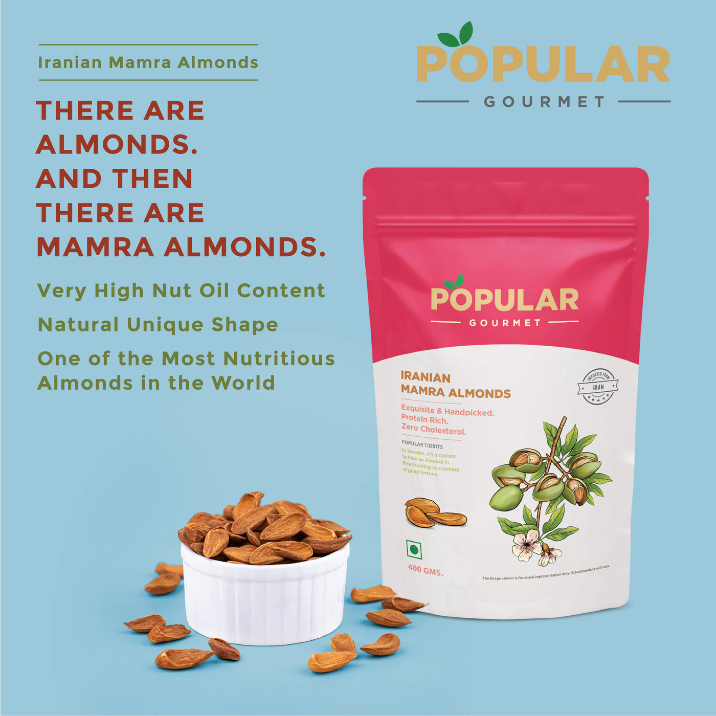 Exotic Iranian Mamra Almonds (Badam)
