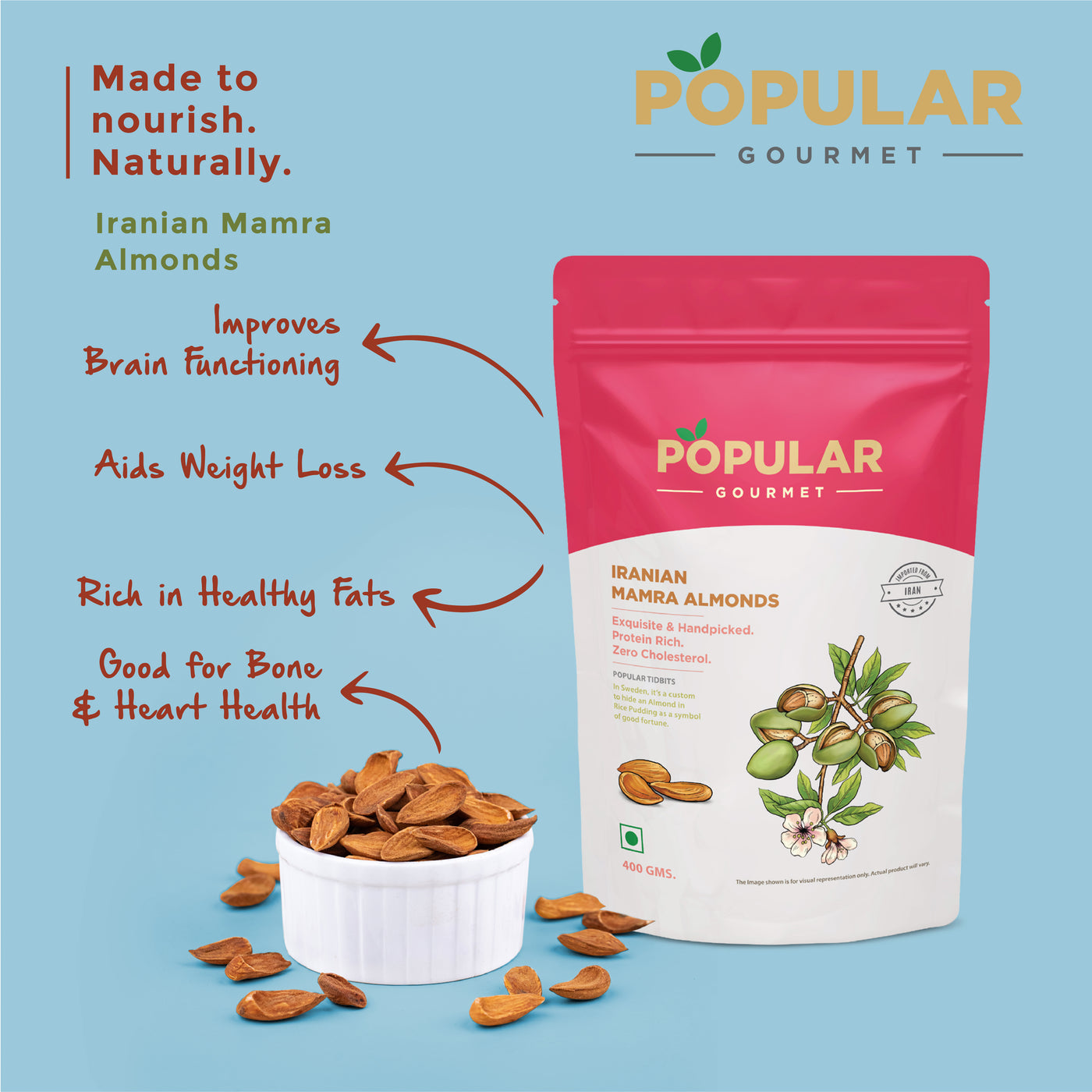 Exotic Iranian Mamra Almonds (Badam)