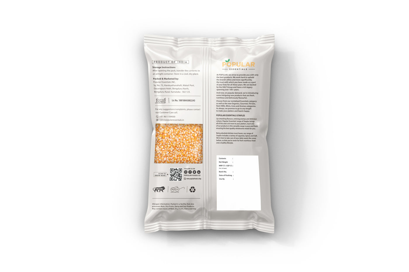 Essentials Popcorn Kernels (Maize)