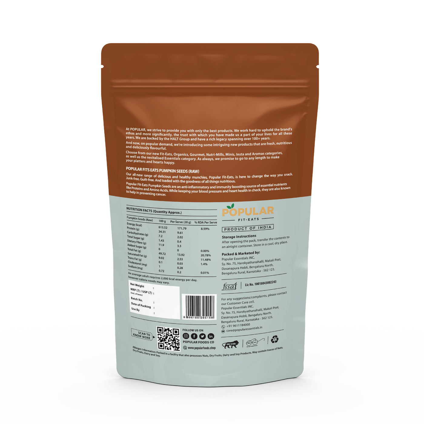 Fit Eats Roasted Pumpkin Seeds (Raw)