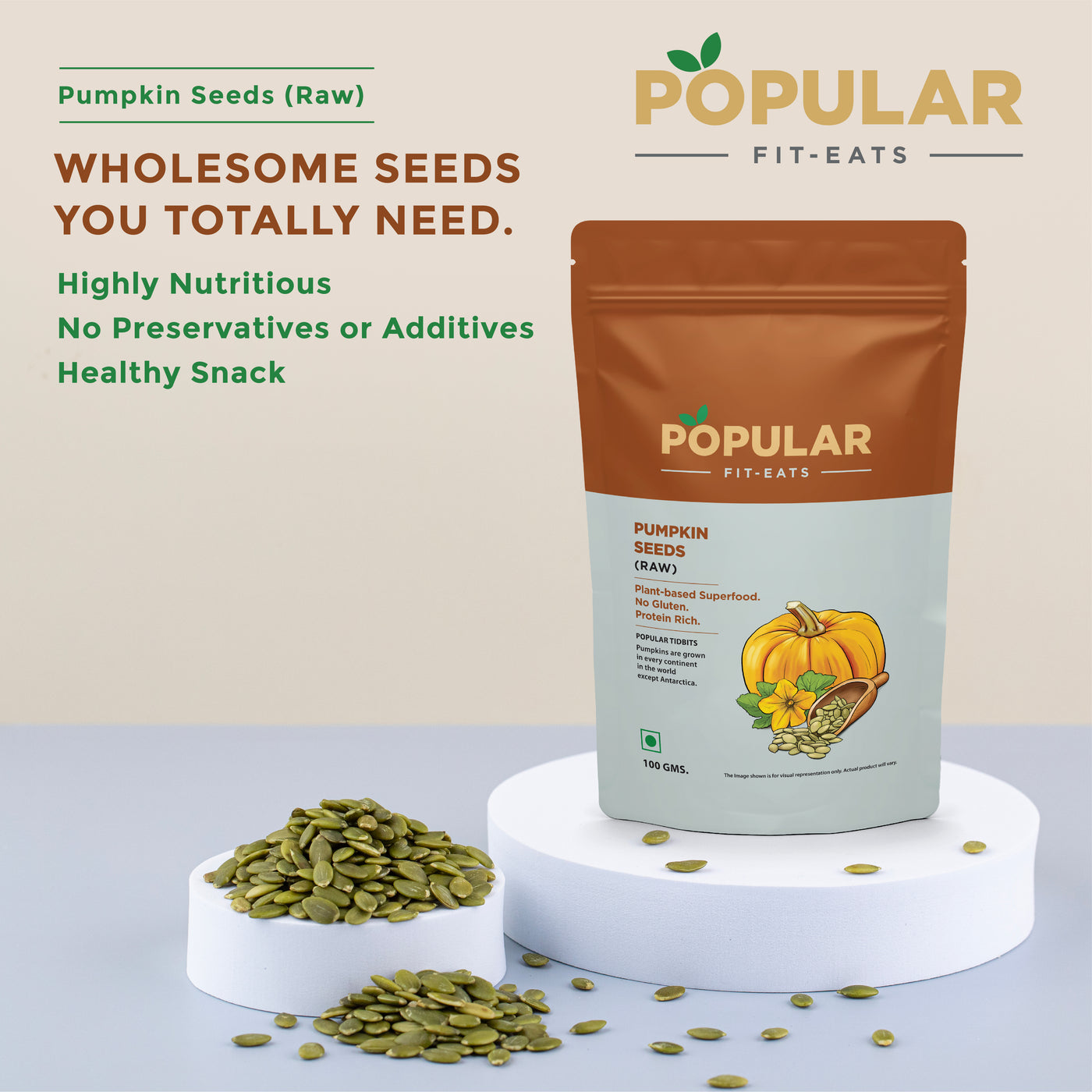 Fit Eats Roasted Pumpkin Seeds (Raw)