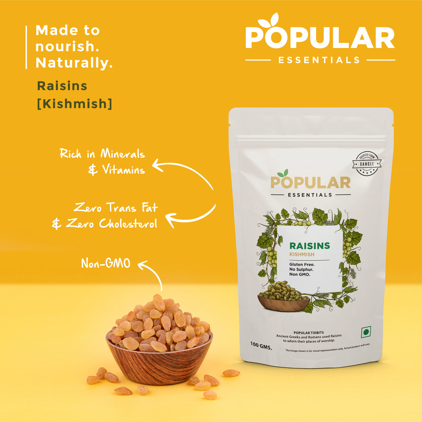 Essentials Dried Grapes  (Kishmish)