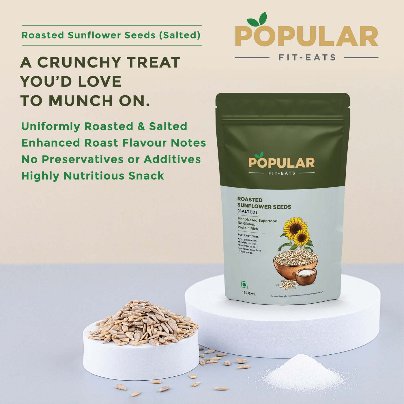 Fit Eats Roasted Sunflower Seeds (Salted)