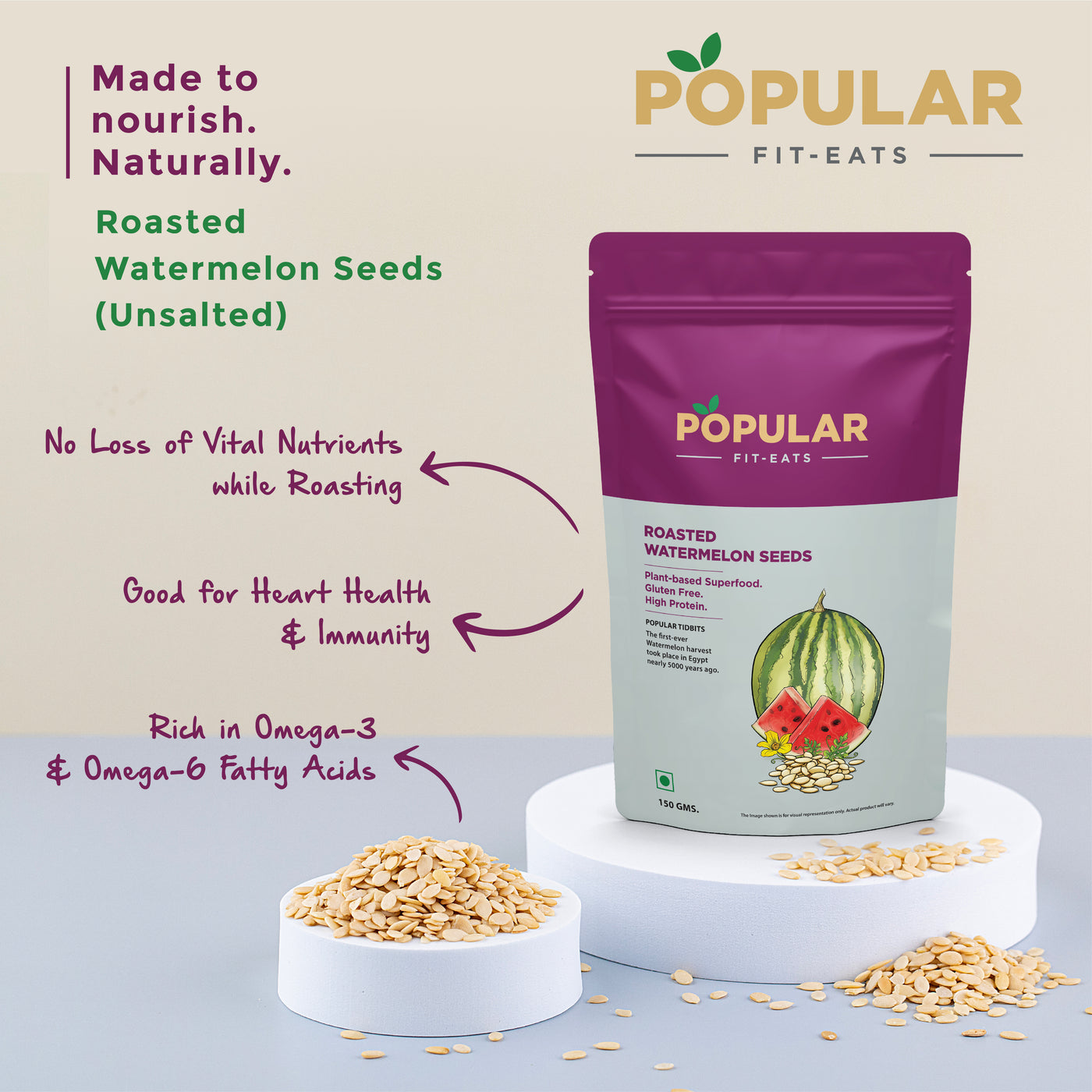 Fit Eats Roasted & Unsalted Watermelon Seeds