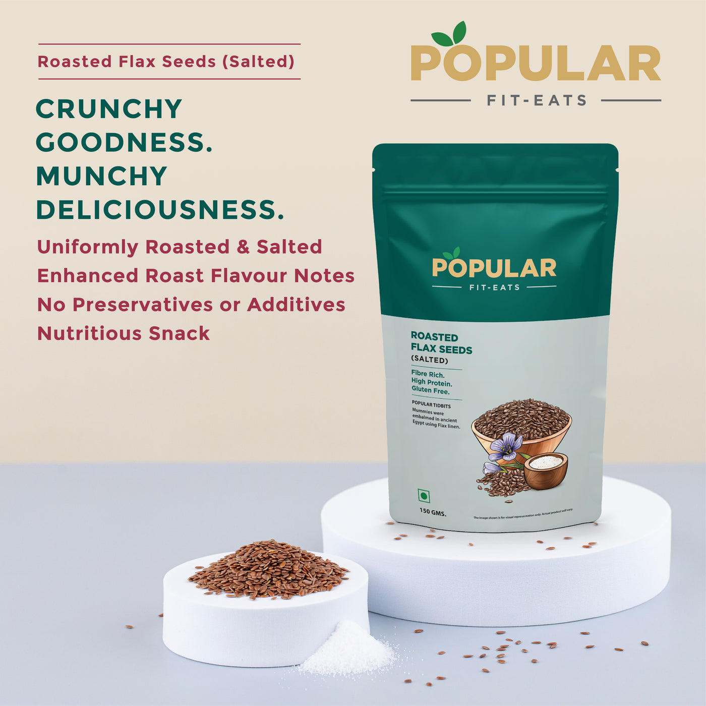 Fit Eats Roasted Flax Seeds (Salted)