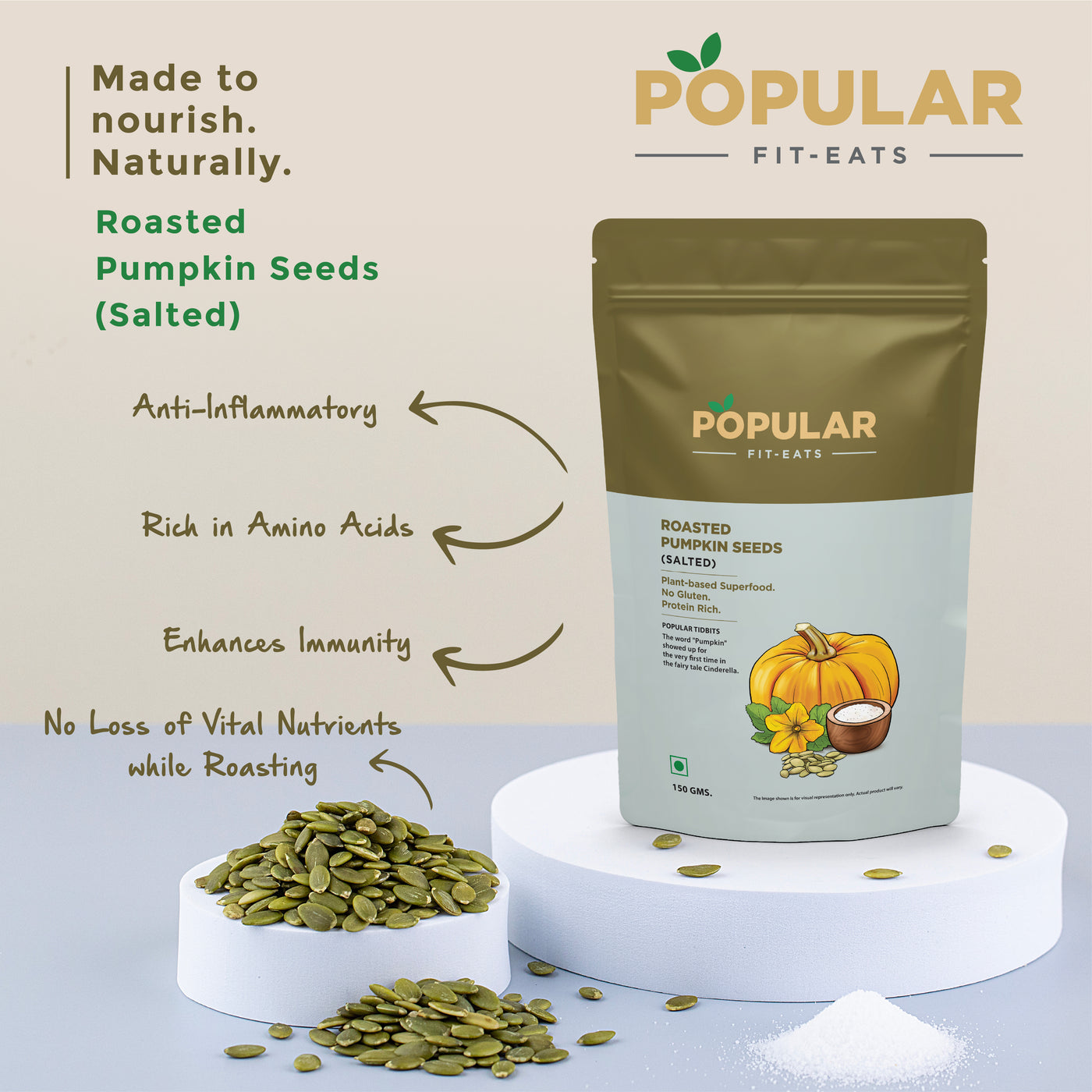 Fit Eats Roasted Pumpkin Seeds (Salted)