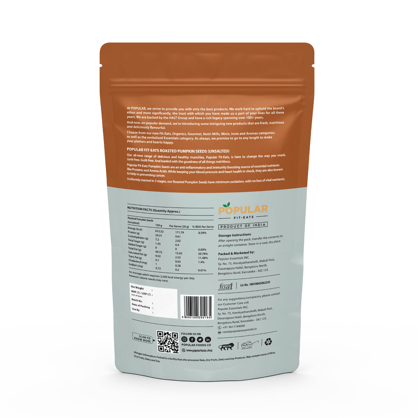 Fit Eats Roasted Pumpkin Seeds (Unsalted)