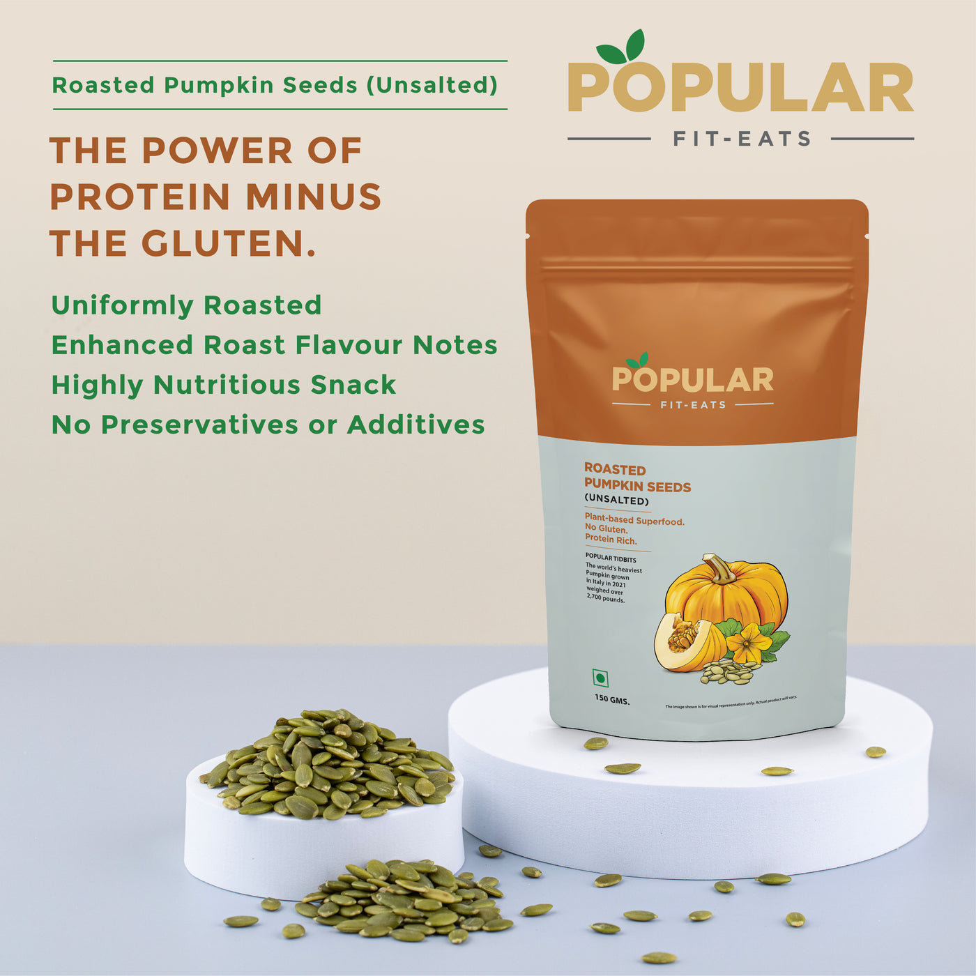 Fit Eats Roasted Pumpkin Seeds (Unsalted)