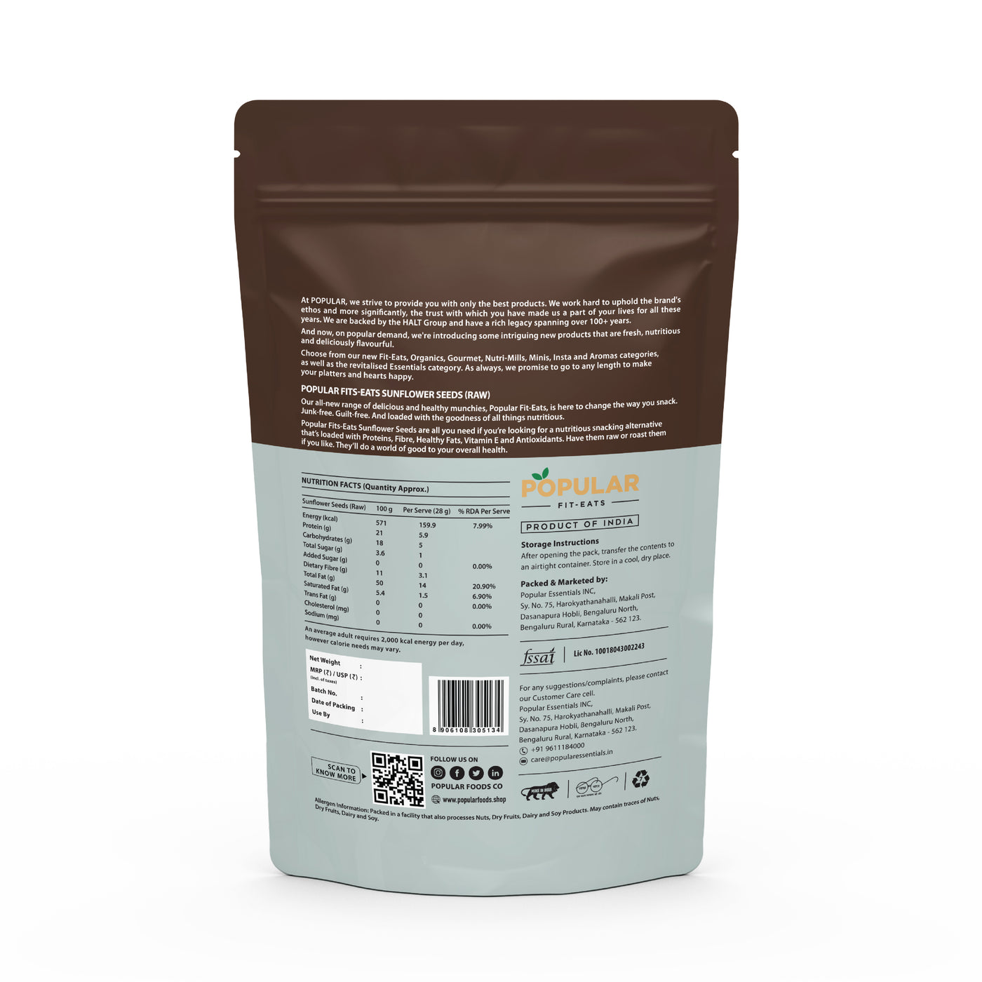 Fit Eats Sunflower Seeds (Raw)