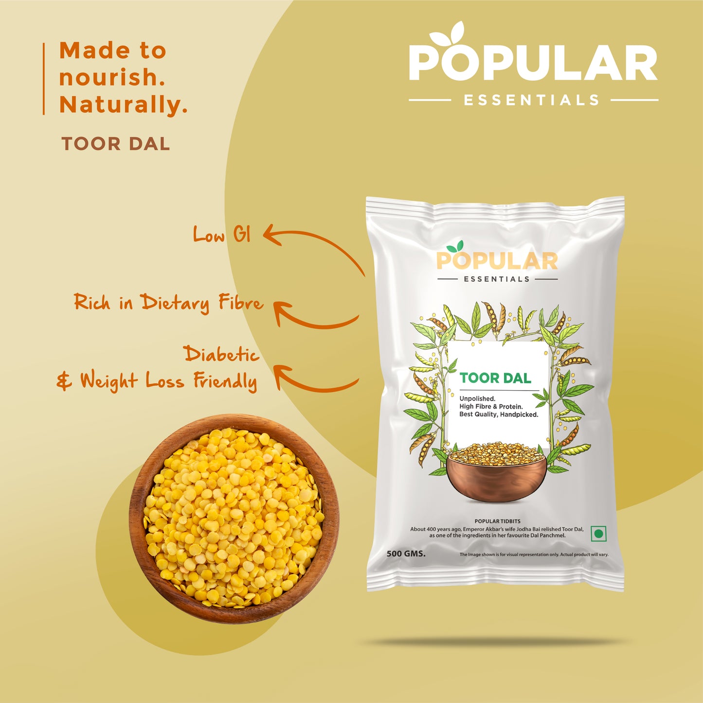 Essentials Premium Unpolished Toor Dal
