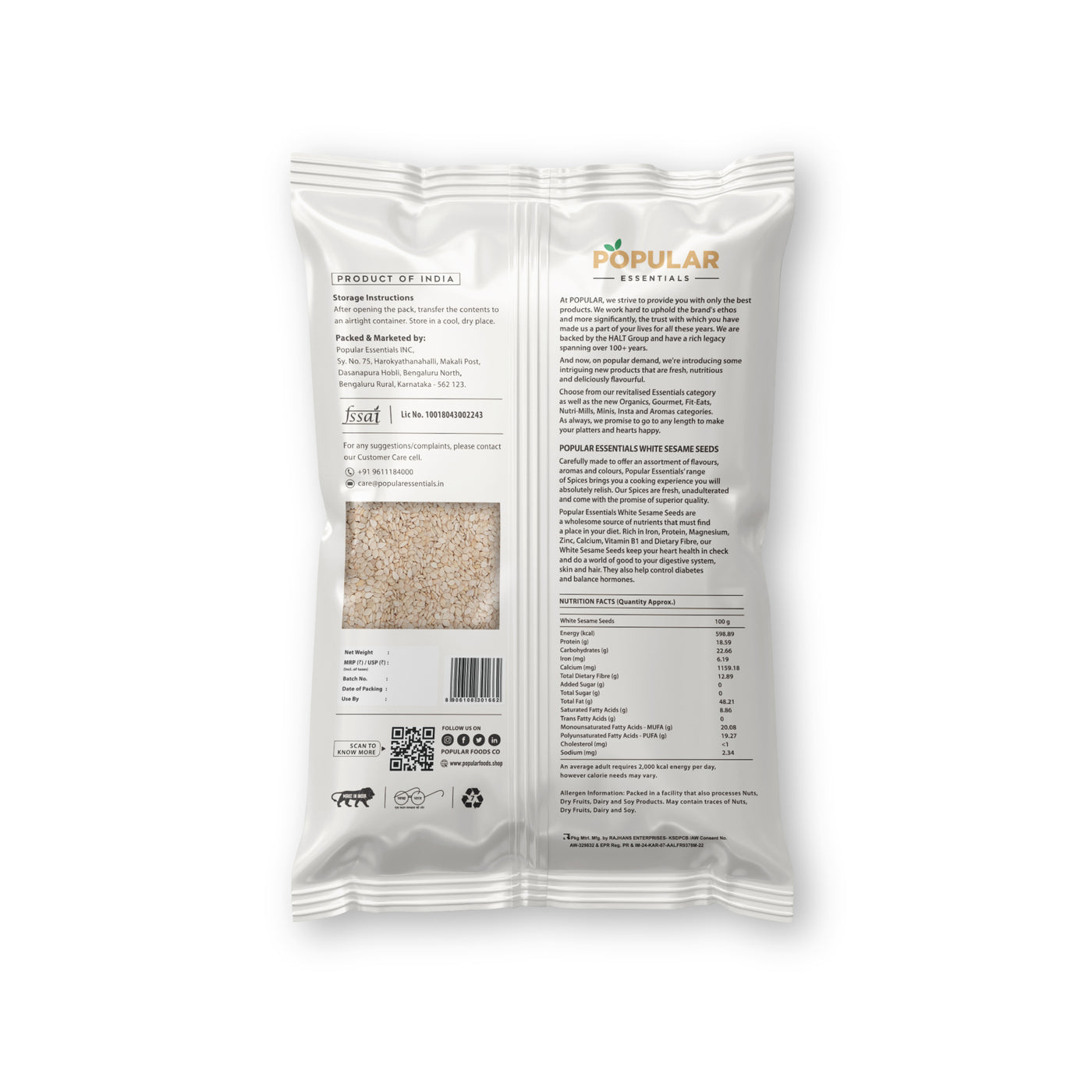 Essentials White Til (Sesame Seeds)