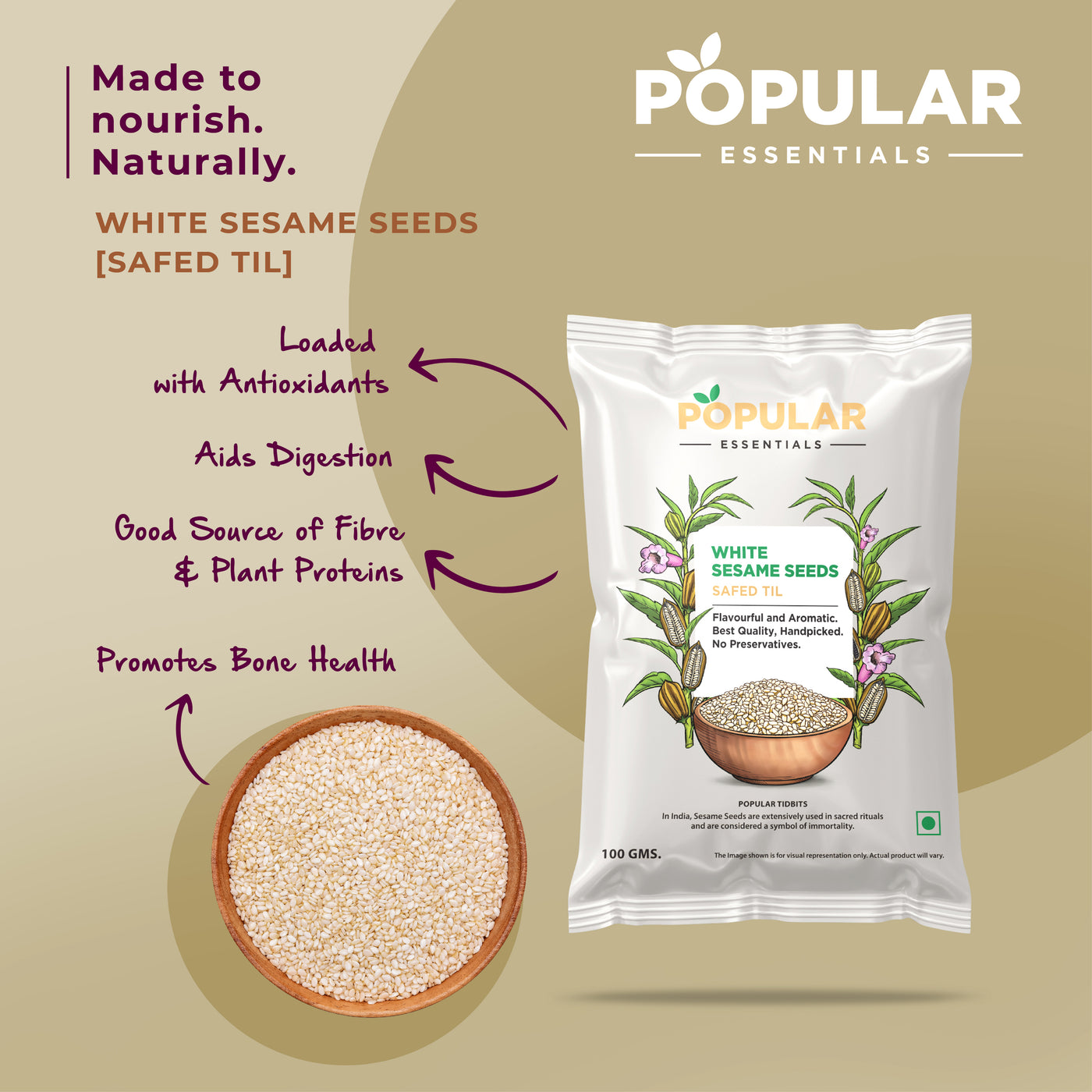 Essentials White Til (Sesame Seeds)