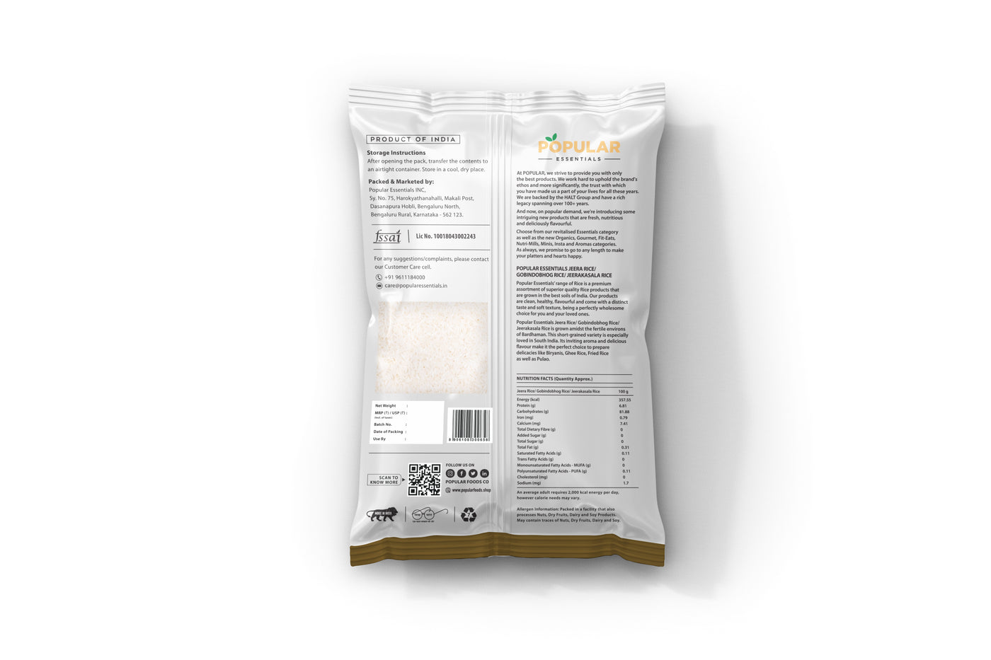 Essentials Premium Jeera Rice Gobindobhog (Burdhwan)